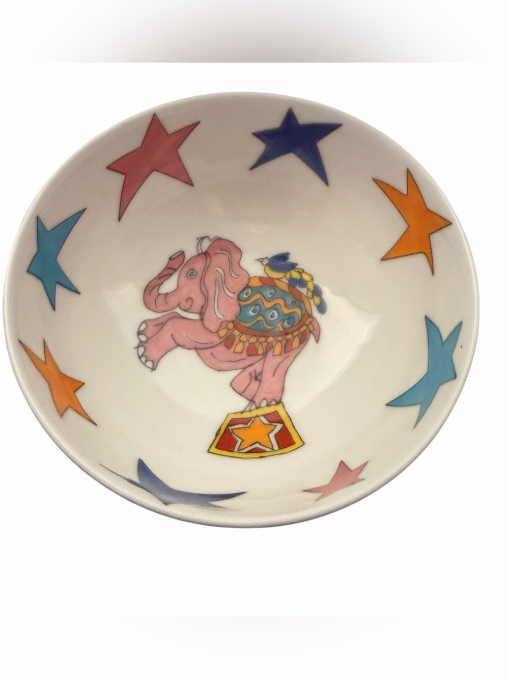 Tiffany & Co. Pink Elephant Star Accent Ceramic Bowl
